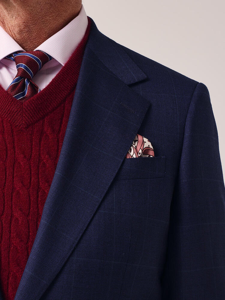Blue Check Wool Jacket