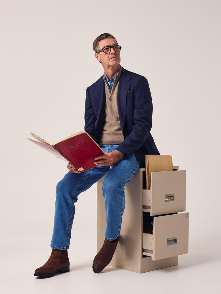 Blue Check Wool Jacket