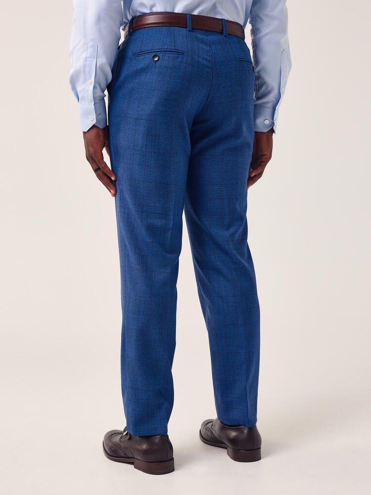 Drago Navy Windowpane Trousers