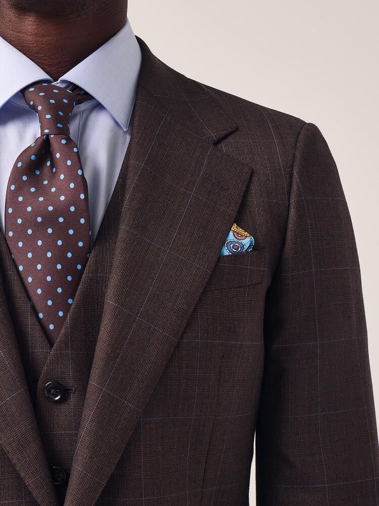 Holland & Sherry Brown Check Jacket