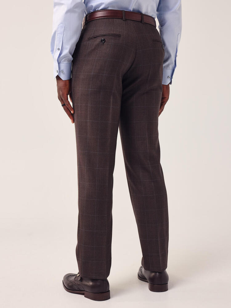 Holland & Sherry Brown Check Trousers