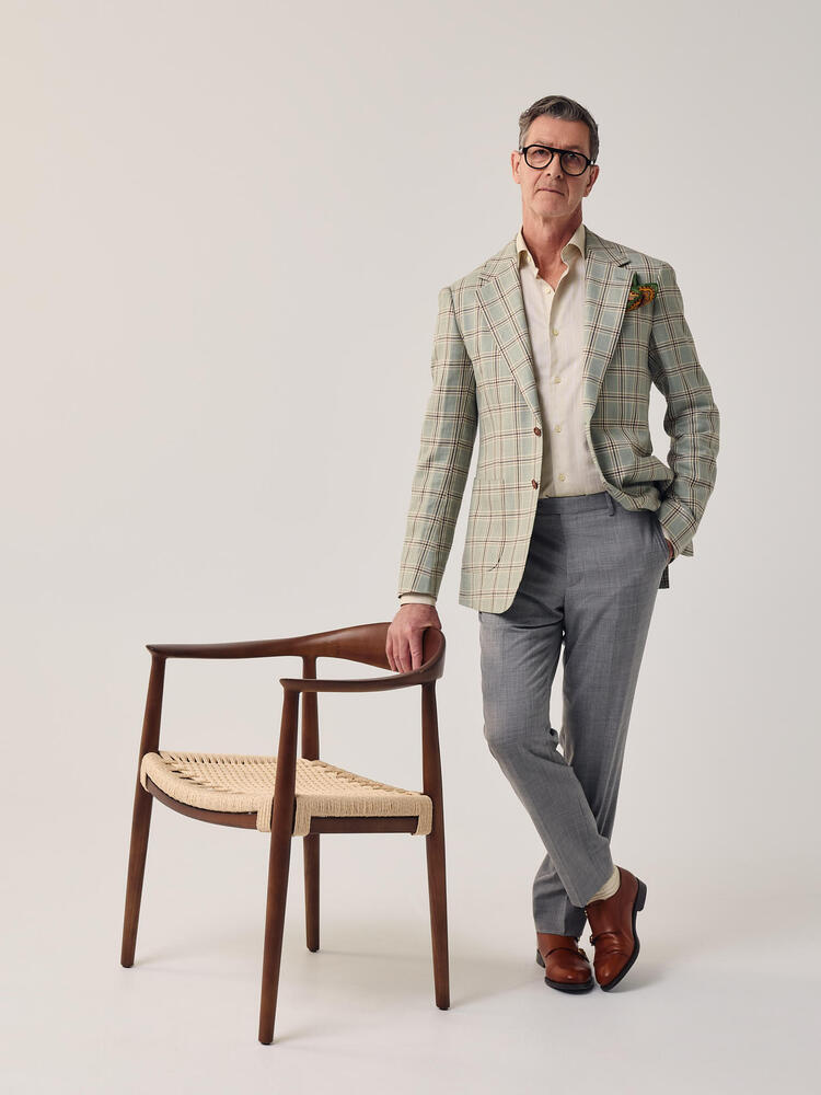 Classic Grey Summer Wool Trouser