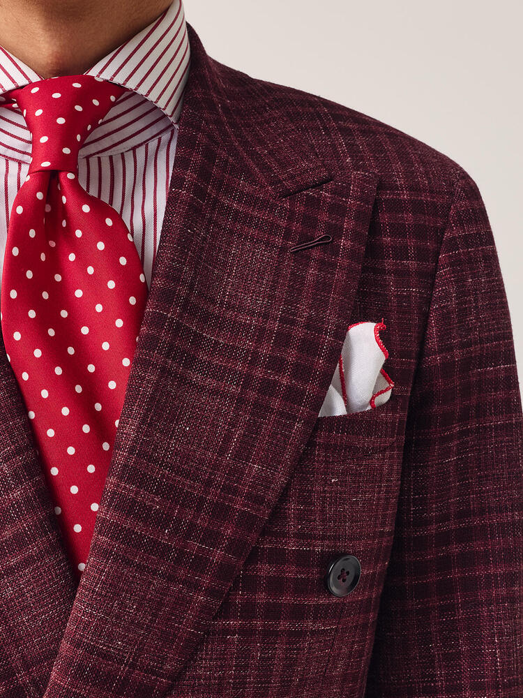 Chemise habillée à rayures fines rouges Snowberry