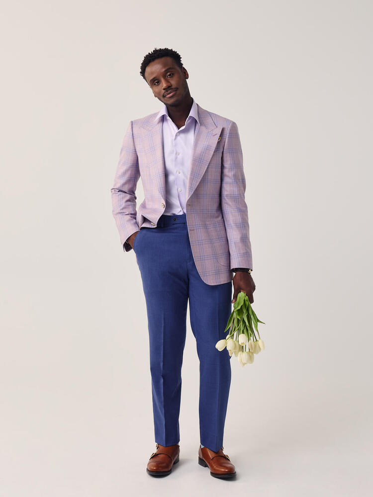 Azure Blue Wool Trouser