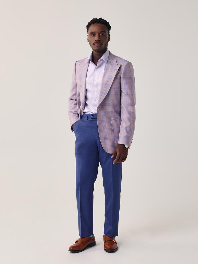 Azure Blue Wool Trouser