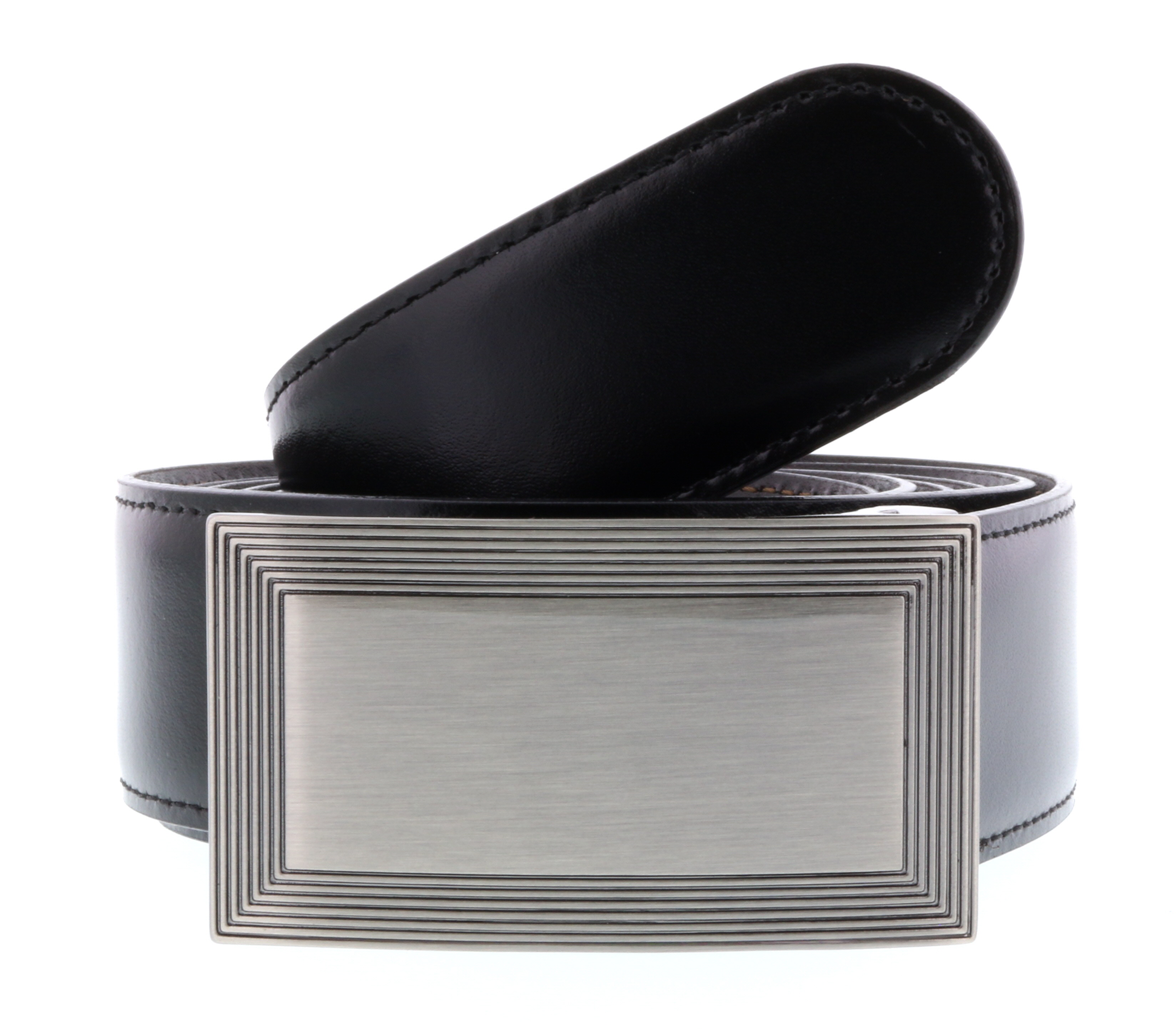 HS Collection HSB 7001 Черный/Коричневый двусторонний/регулируемый мужской ремень