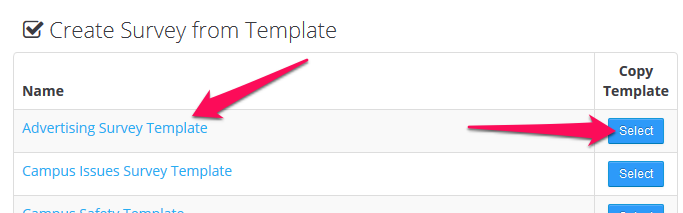 Survey Templates