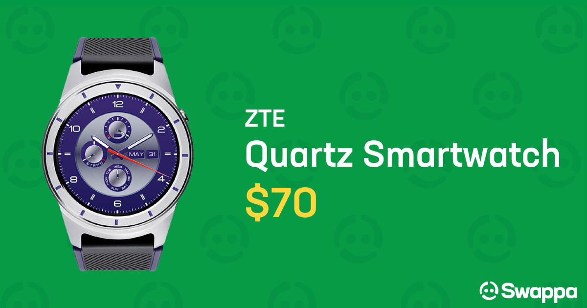 ZTE Quartz Smartwatch TMobile, Silver, 4GB LRNN31166 Swappa