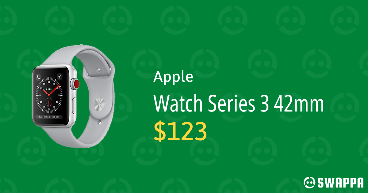 Apple Watch Series 3 42mm [A1859], Aluminum - GPS - Gray - LWFQ52346 -  Swappa
