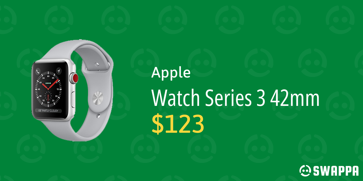 Apple Watch Series 3 42mm [A1859], Aluminum - GPS - Gray - LWFQ52346 -  Swappa