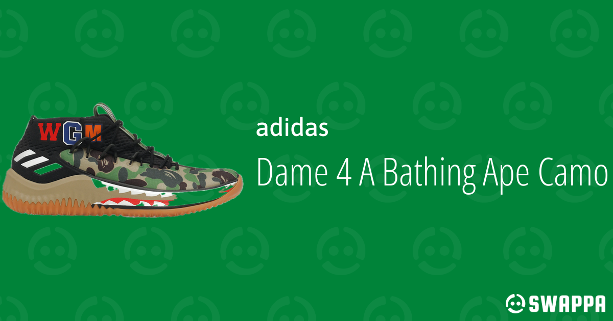adidas dame 4 bape green camo