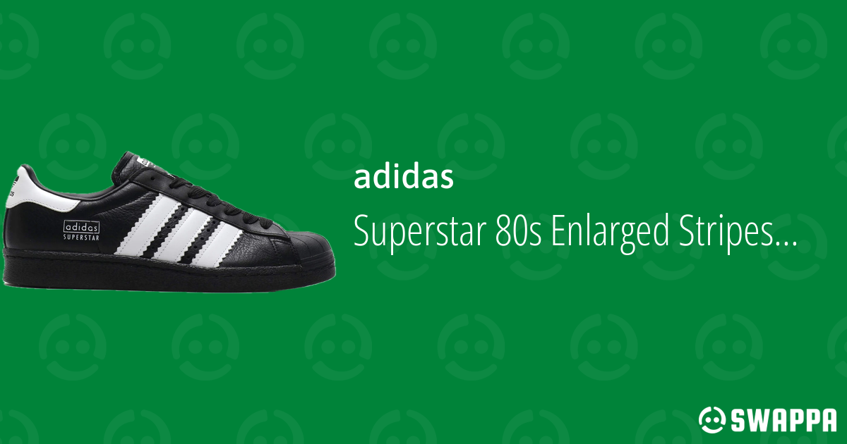 adidas Superstar 80s Enlarged Stripes Black - Swappa