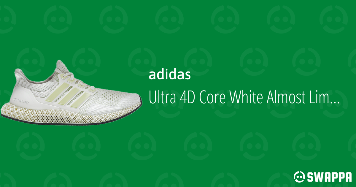 adidas ultra 4d core white almost lime