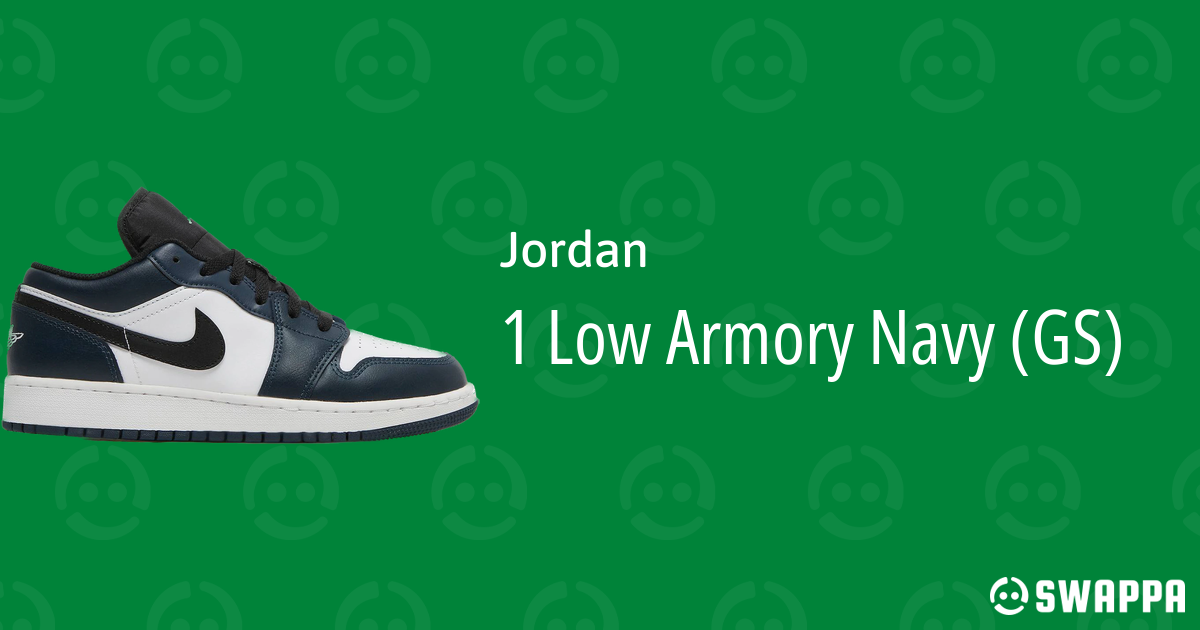 air jordan 1 low armory navy white black