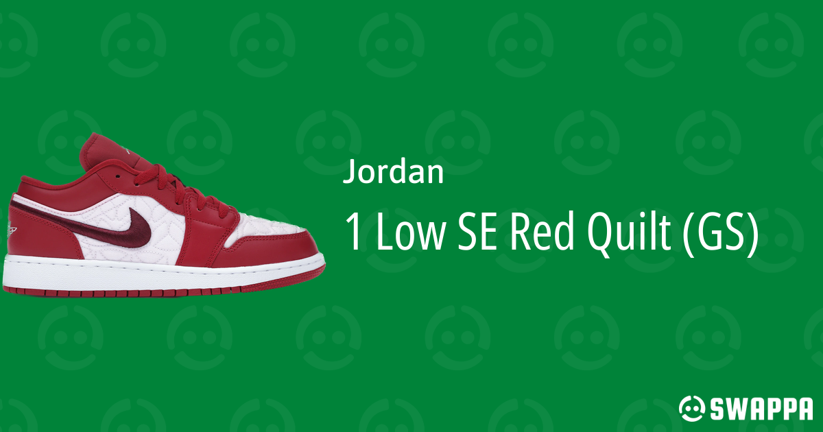 Jordan 1 Low SE Red Quilt (GS) Swappa