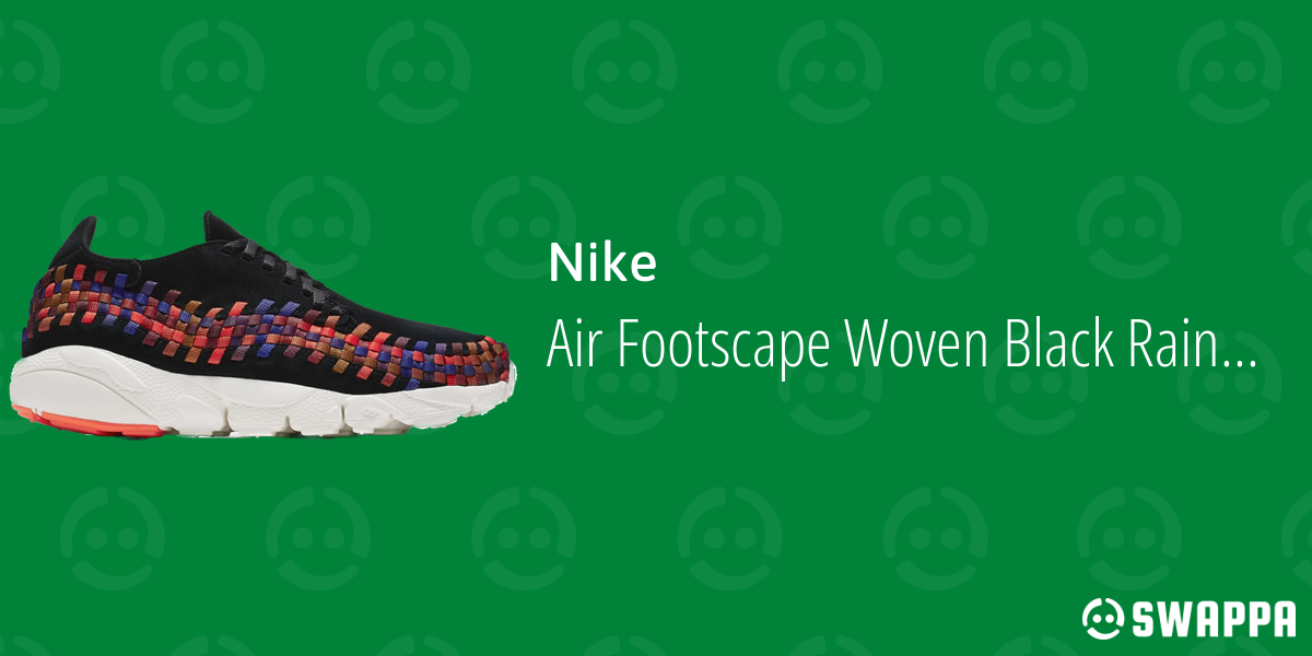 nike footscape black rainbow