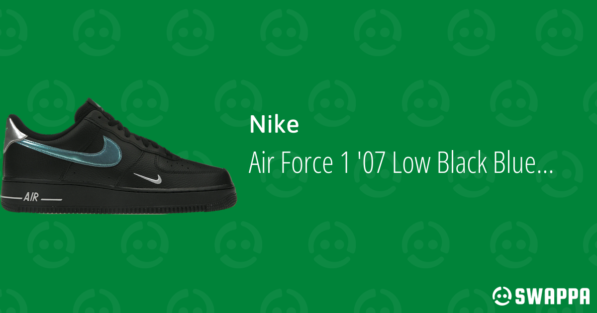 black and neon blue air force 1
