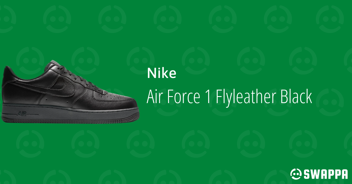 nike air force 1 flyleather triple black