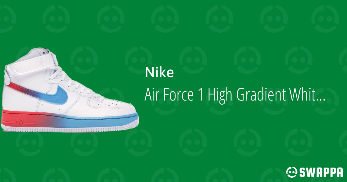 nike air force 1 high gradient white blue fury ember glow