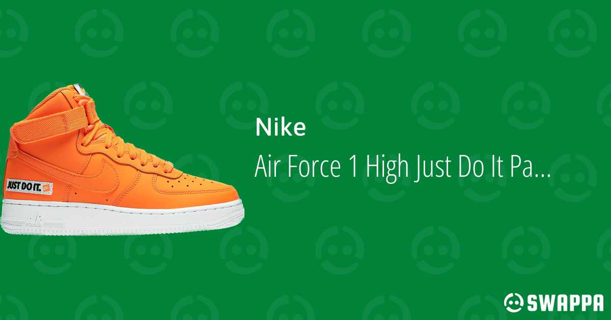 nike air force 1 high just do it pack orange