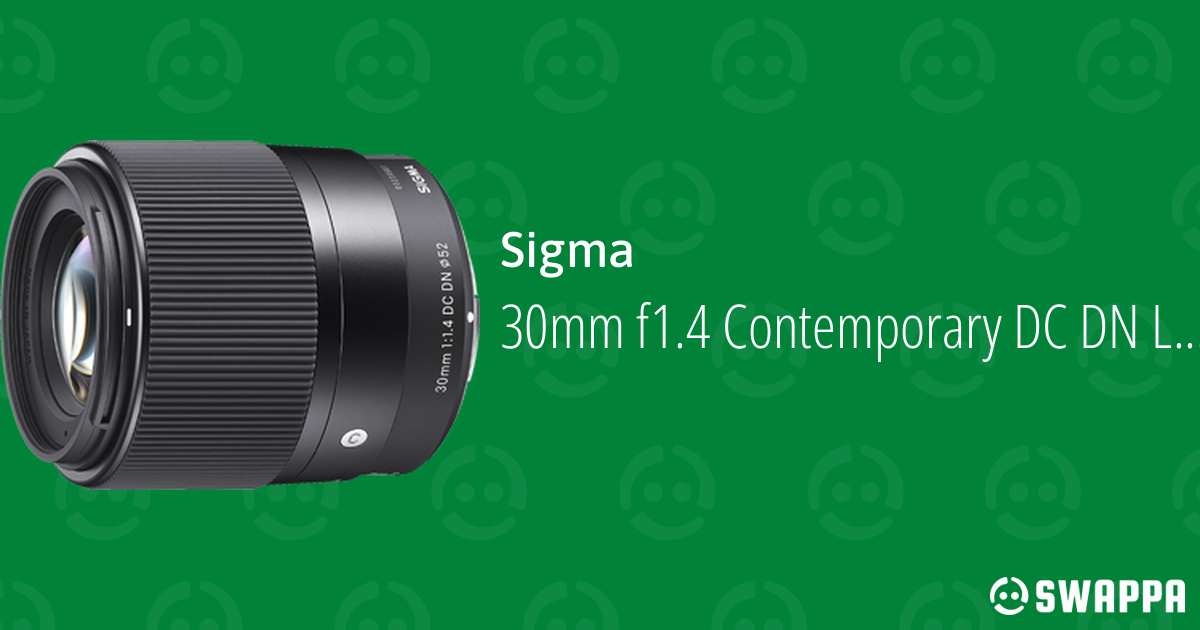Sigma 30mm f1.4 Contemporary DC DN Lens (Canon EF Mount) Swappa