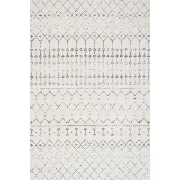 Clair geometric gray area rug