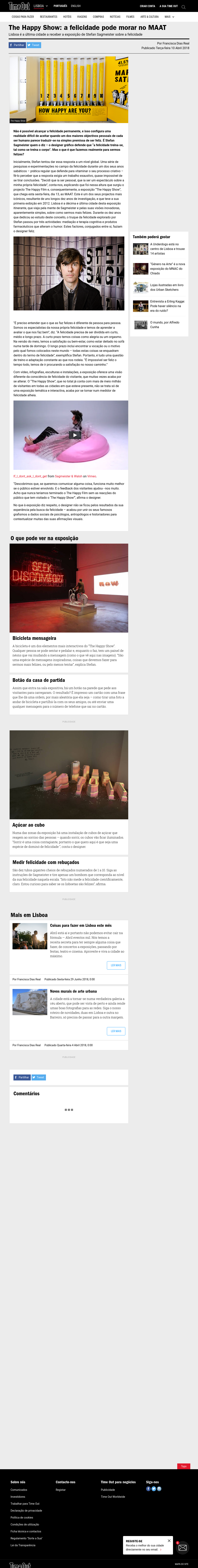 Time Out Lisboa - The Happy Show: a felicidade pode morar no MAAT