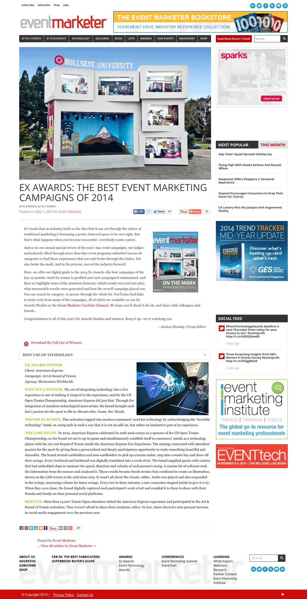 Event Marketer-Ex Award 2014