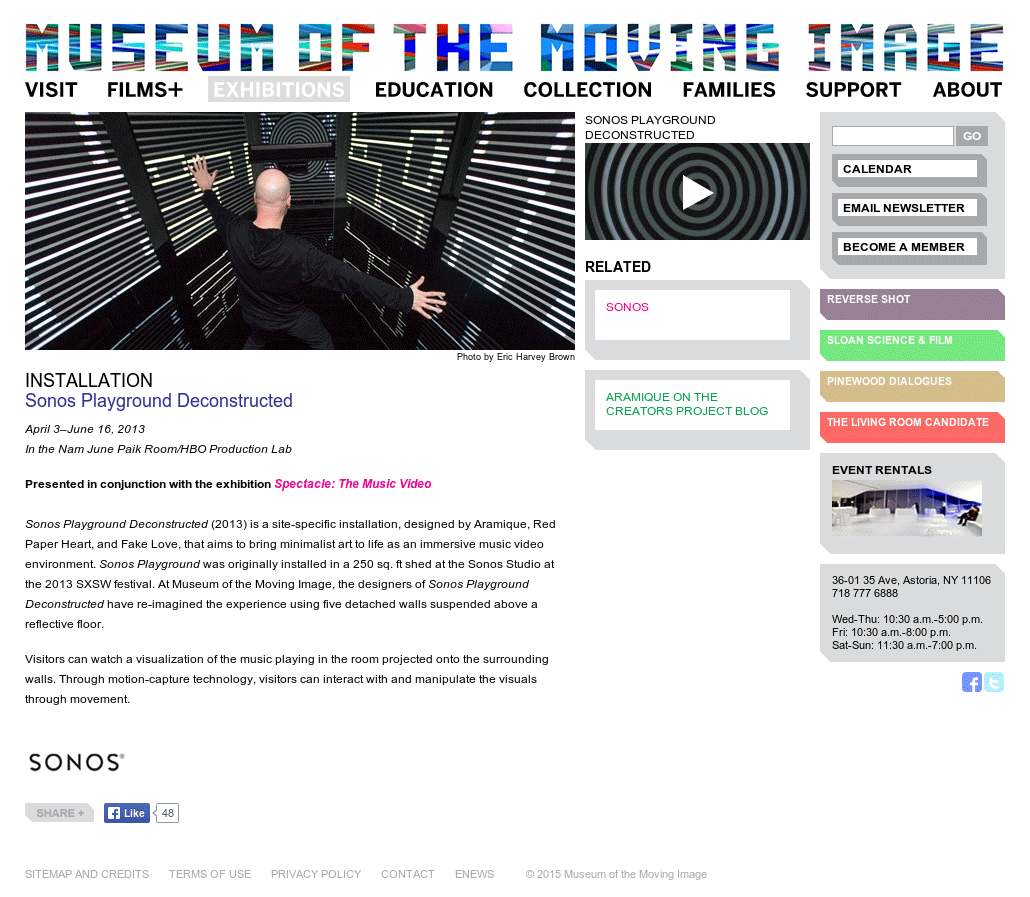 Museum of the Moving Image - Museum of the Moving Image - Exhibitions - Sonos Playground Deconstructed Museum of the Moving Image - Museum of the Moving Image - Exhibitions - Sonos Playground Deconstructed