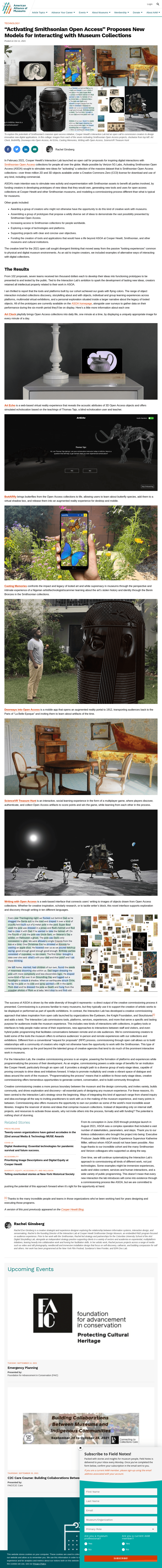 American Alliance of Museums - “Activating Smithsonian Open Access” Proposes New Models for Interacting with Museum Collections