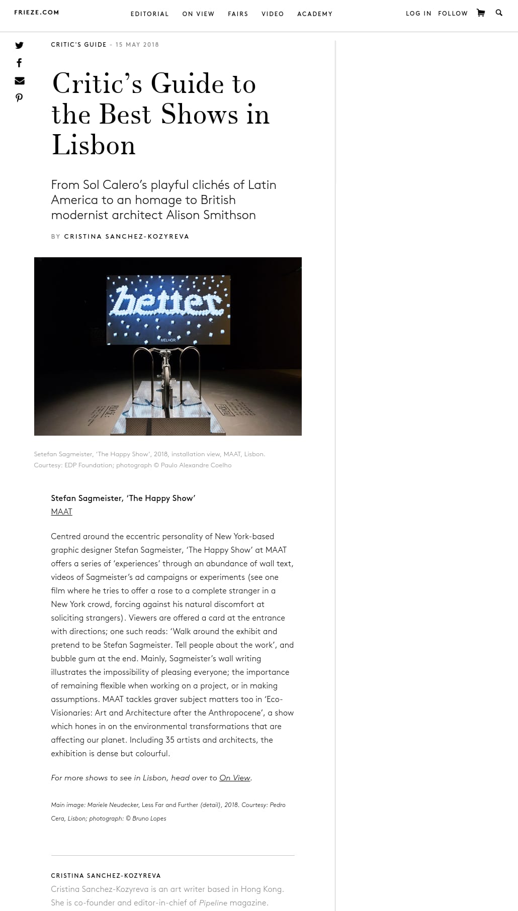 Home | Frieze - Critic’s Guide to the Best Shows in Lisbon