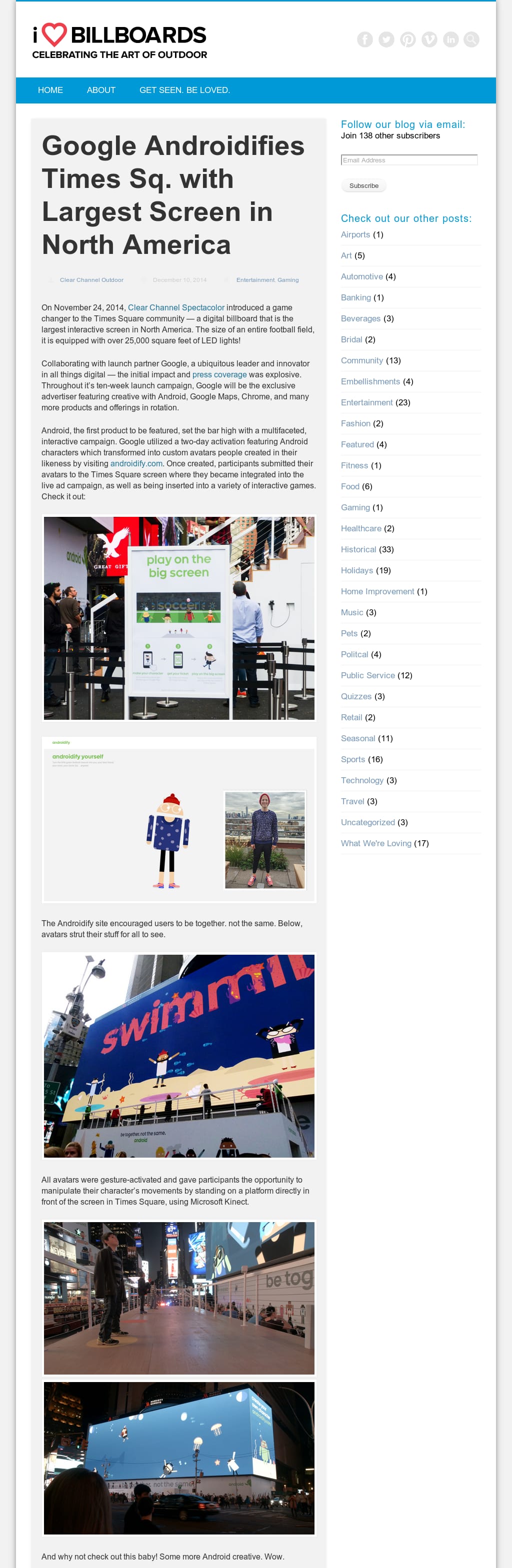 iHeartBillboards-Google Androidifies Times Sq. with Largest Screen in North America