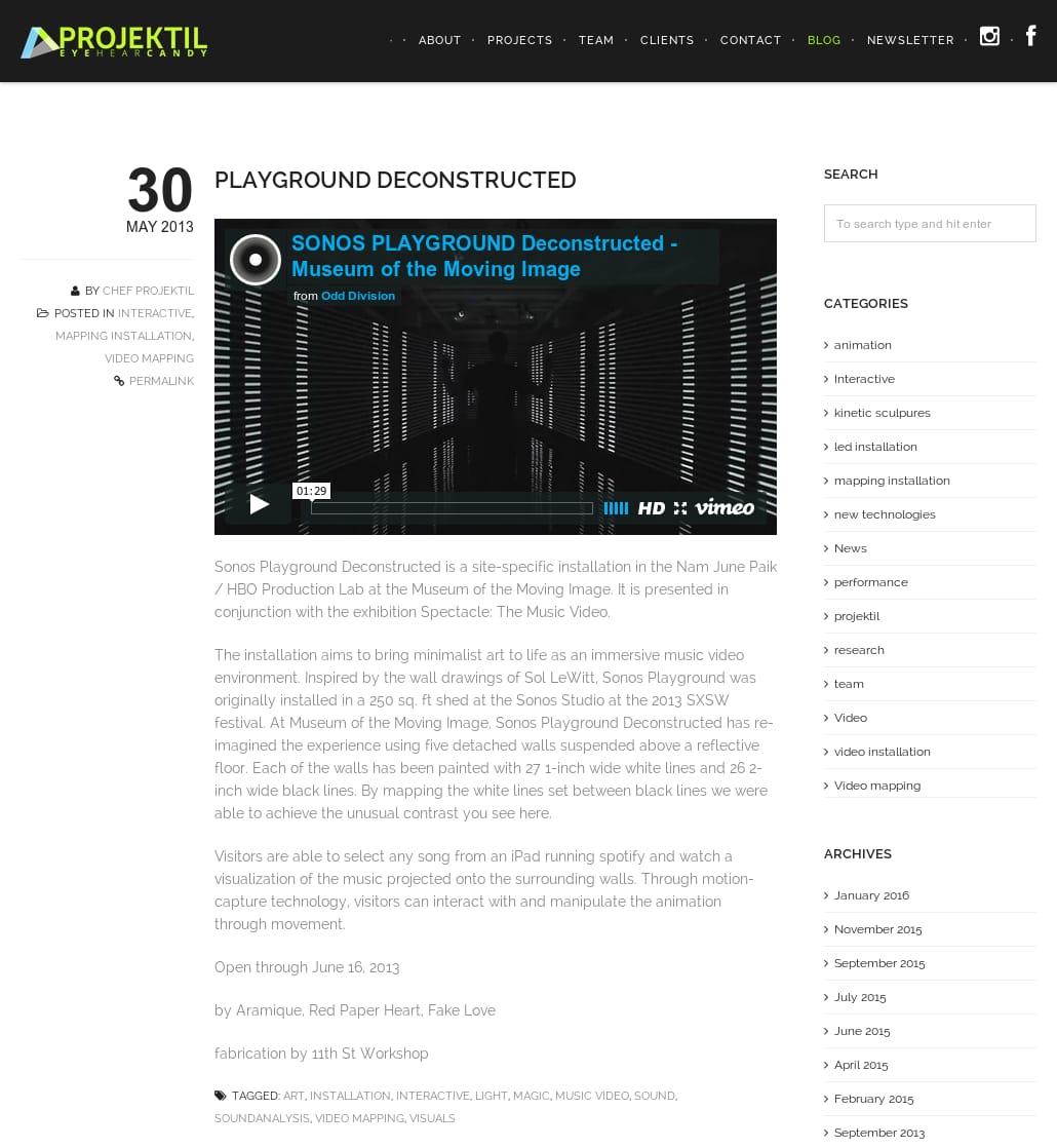 Projektil – EYE HEAR CANDY - PLAYGROUND DECONSTRUCTED