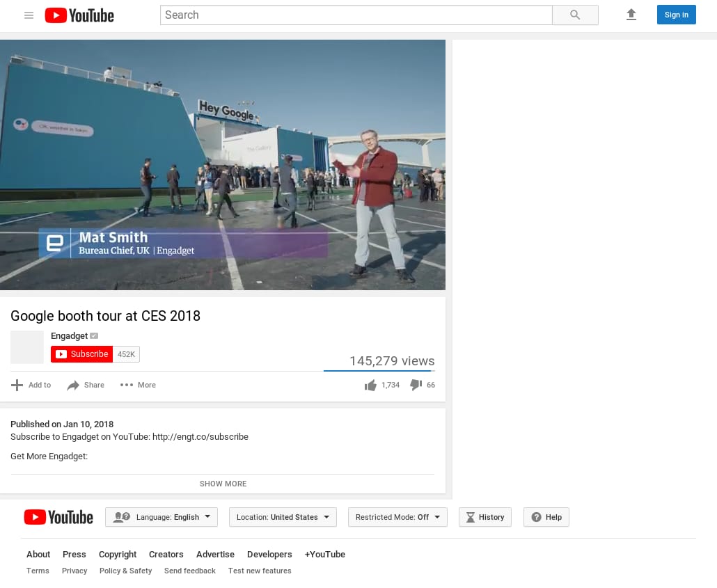 Engadget - Google booth tour at CES 2018