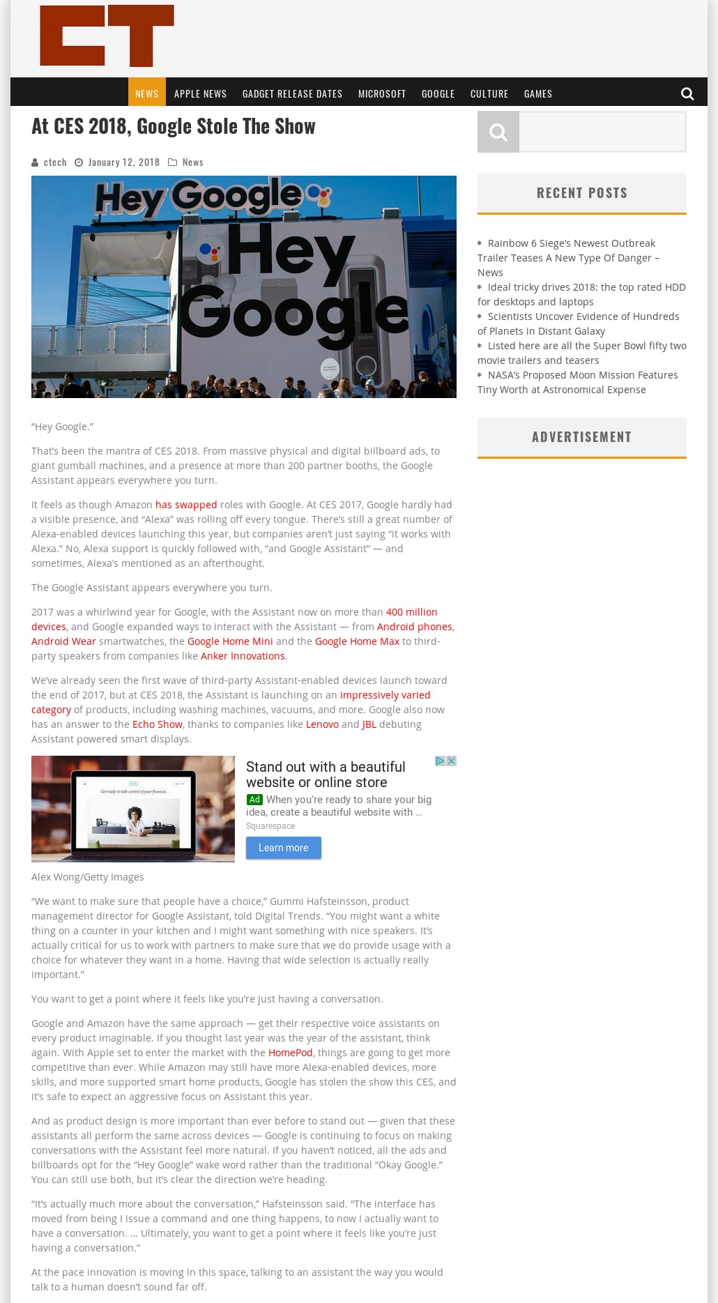 Technology News, latest technology information, all about technology - At CES 2018, Google Stole The Show - Technology News, latest technology information, all about technology