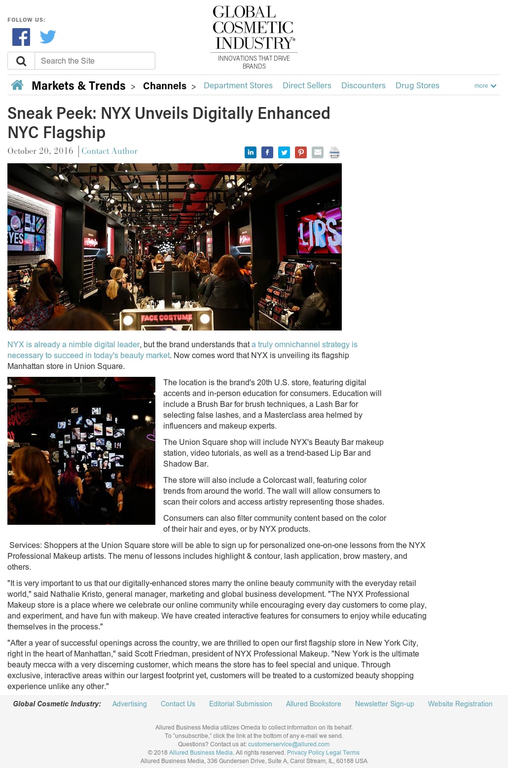 Global Cosmetic Industry - Sneak Peek: NYX Unveils Digitally Enhanced NYC Flagship