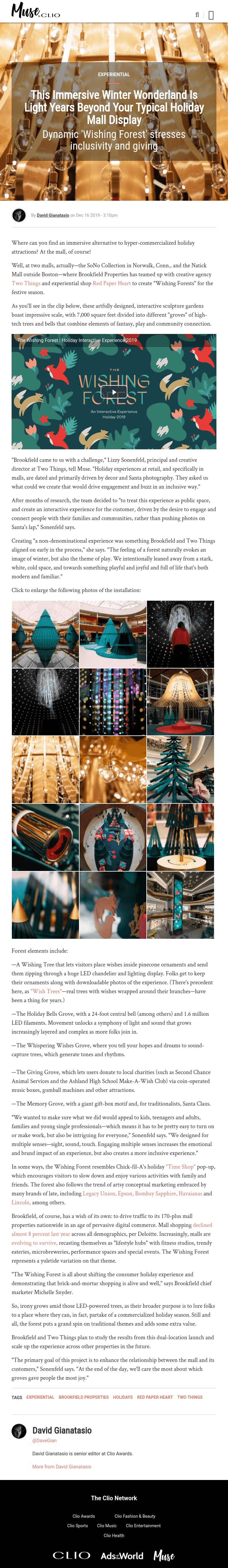 Muse by Clio - This Immersive Winter Wonderland Is Light Years Beyond Your Typical Holiday Mall Display