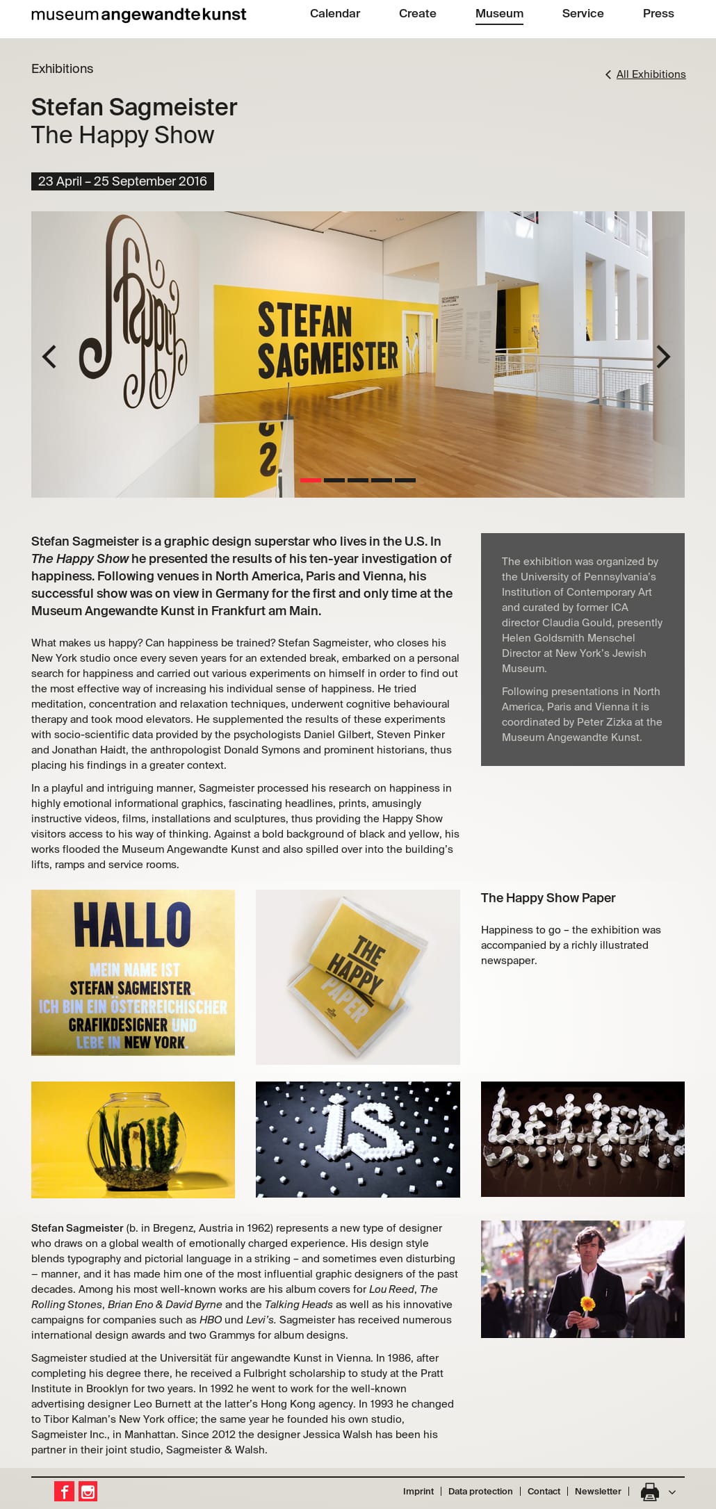 Home / Museum Angewandte Kunst  - Stefan Sagmeister. The Happy Show / Museum Angewandte Kunst