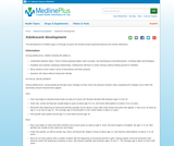 Adolescent development: MedlinePlus Medical Encyclopedia Adolescent development: MedlinePlus Medical Encyclopedia