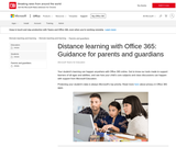 Distance learning with Office 365: Guidance for parents and guardians Distance learning with Office 365: Guidance for parents and guardians