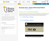 DLC ELA5: Unit 1 - Giving and Receiving Feedback DLC ELA5: Unit 1 - Giving and Receiving Feedback