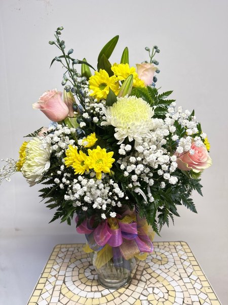A 5 Star Customer Reviewed Flower Arrangement Designed by Salvy the Florist in Lynn, MA