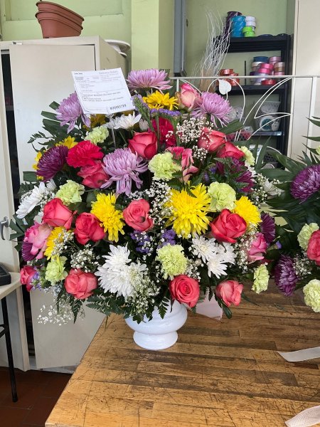 A 5 Star Customer Reviewed Flower Arrangement Designed by Salvy the Florist in Lynn, MA