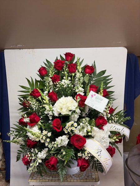 A 5 Star Customer Reviewed Flower Arrangement Designed by Salvy the Florist in Lynn, MA