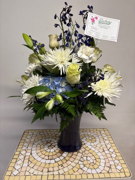 A 5 Star Customer Reviewed Flower Arrangement Designed by Salvy the Florist in Lynn, MA