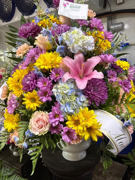A 5 Star Customer Reviewed Flower Arrangement Designed by Salvy the Florist in Lynn, MA