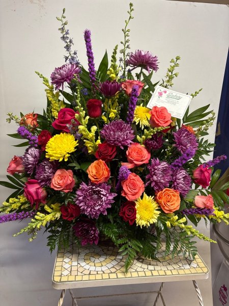 A 5 Star Customer Reviewed Flower Arrangement Designed by Salvy the Florist in Lynn, MA
