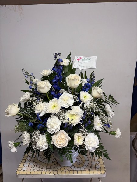 A 5 Star Customer Reviewed Flower Arrangement Designed by Salvy the Florist in Lynn, MA