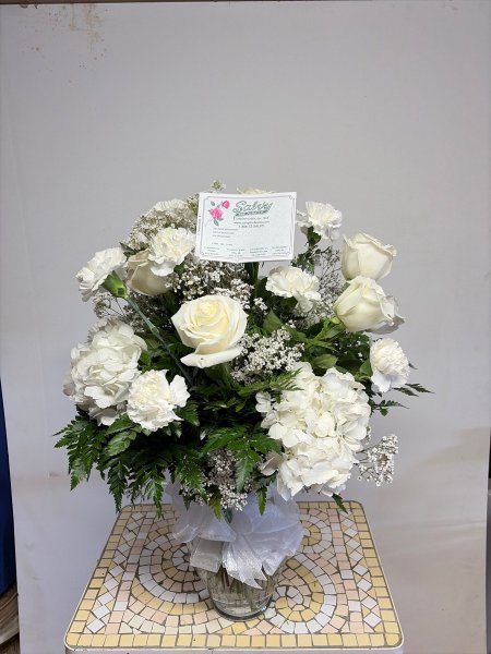 A 5 Star Customer Reviewed Flower Arrangement Designed by Salvy the Florist in Lynn, MA
