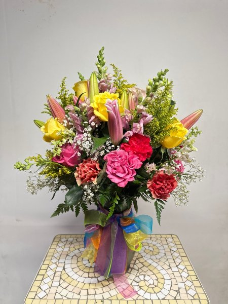 A 5 Star Customer Reviewed Flower Arrangement Designed by Salvy the Florist in Lynn, MA